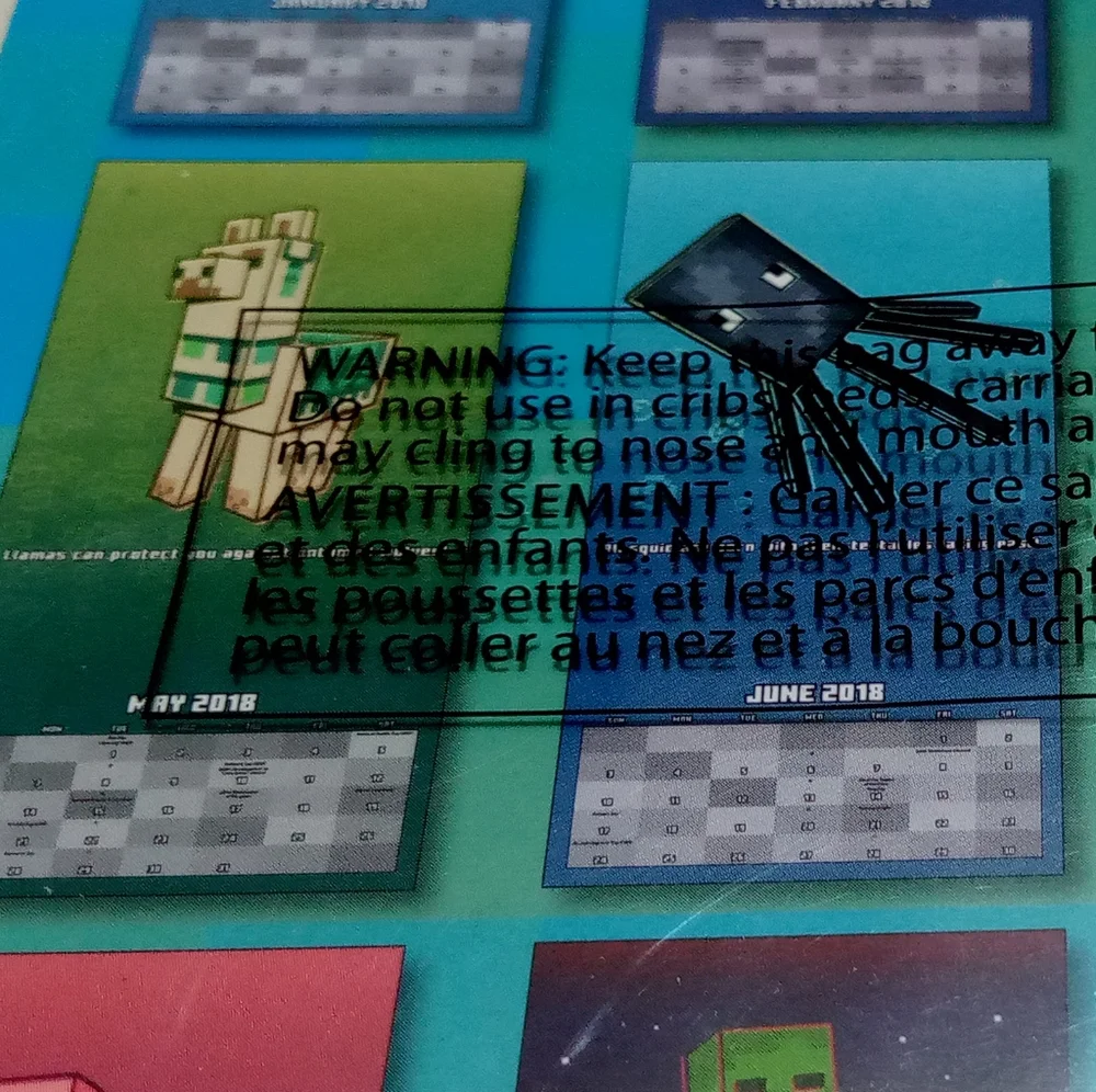 NIP Minecraft 2018 Collectible 16-Month Calendar